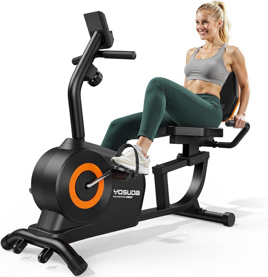 YOSUDA Heimtrainer Fahrrad, mit Magnetbremse, 16 Widerstandsstufen (1-tlg), verstellbarem Sitz & LCD-Pulssensor, leise, bis 160 kg Traglast Bild 4