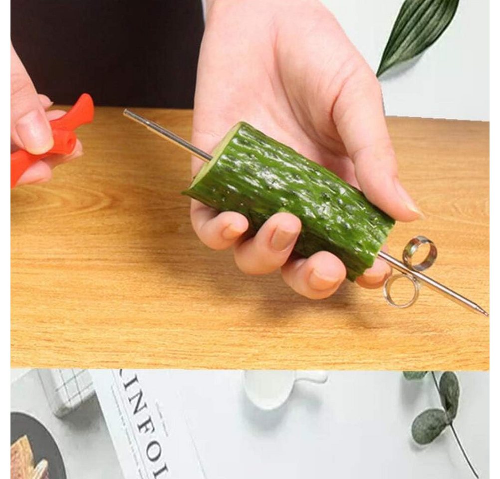 FELIXLEO Gemüseschneider Kreatives Gemüse Spiralmesser Manuelle Slicer Cutter