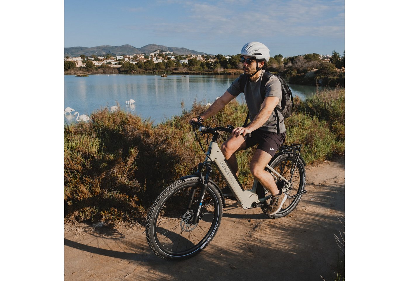 DERUIZ E-Bike Trekkingrad 28 Zoll Quartz /Quartz SUV 644 Wh, 161 km, Drehmomentsensor, 8 Gang Shimano Shimano Acera RD-M360 SGS, 8-Gang Schaltwerk, Kettenschaltung, Heckmotor, 644 Wh, (Federgabel mit Lockout, Drehmomentsensor, Farb-LCD-Display), 100-mm-Federweg, Drehmomentsensor, TEKTRO hydraulische Scheibenbremsen Bild 2