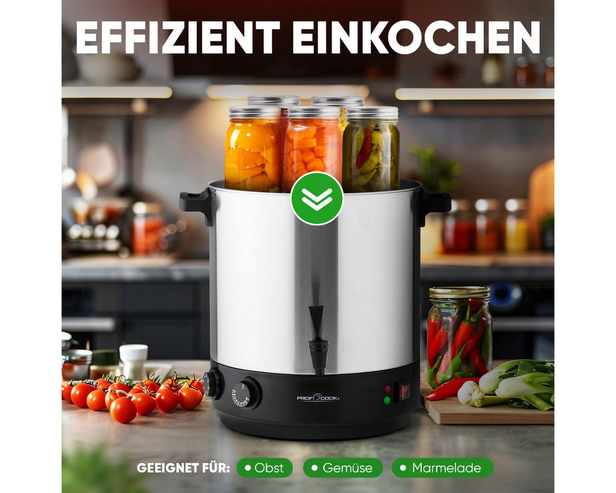 ProfiCook Einkoch- und Heißgetränkeautomat PC-EKA 1283, 2in1 Heißgetränke- & Einkochautomat, 2100W Bild 2