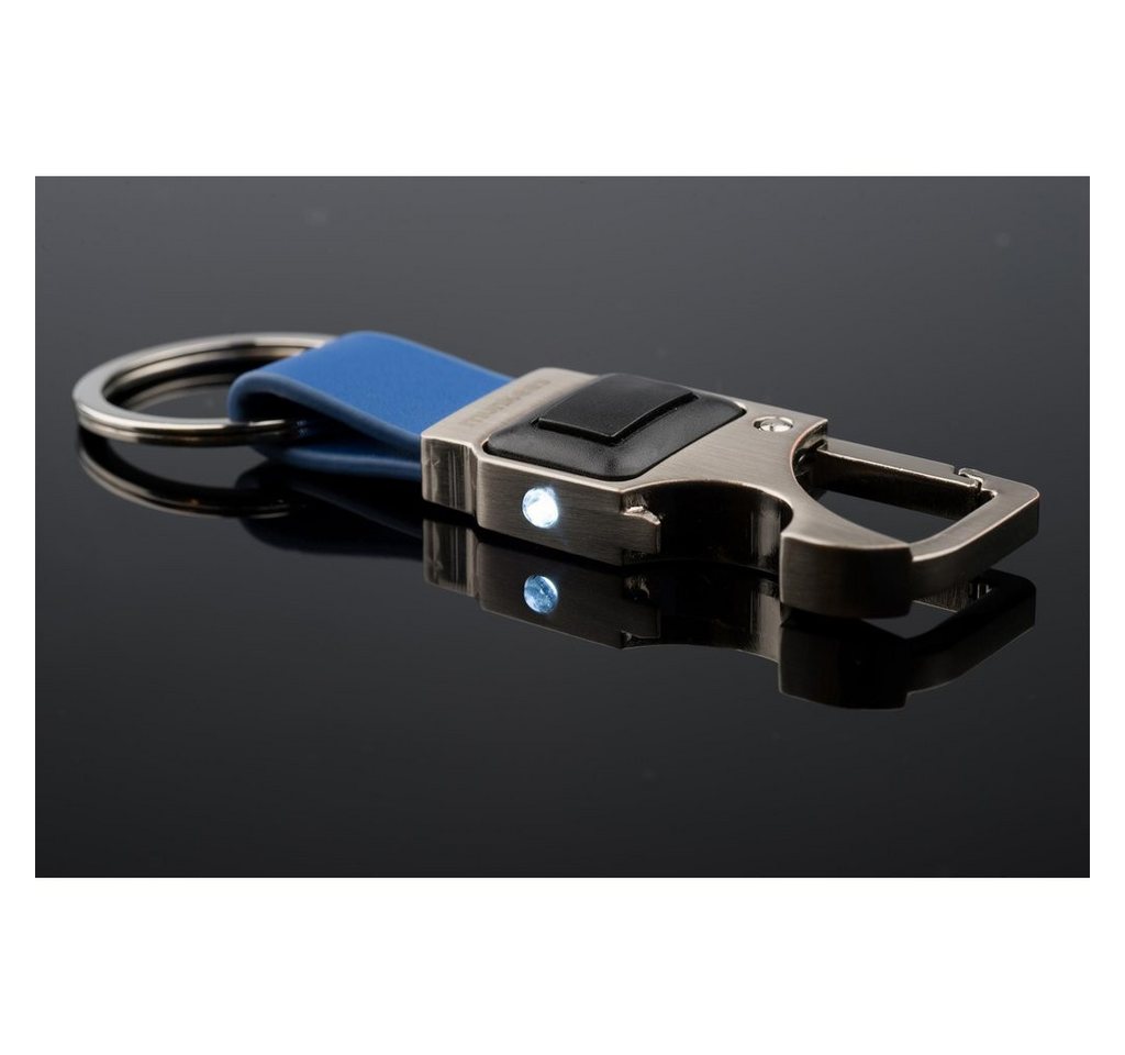 Munkees Taschenlampe Karabiner mit LED und Flaschenöffner, blau (Einzelartikel, 1-St), LED, Soundfunktion, kompakt, Käfer-Design