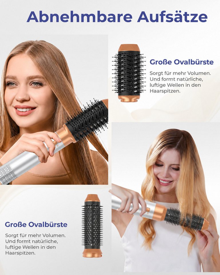 UKLISS Multihaarstyler 6-in-1-Airstyler 1000-W-Haartrockner, Warmluft-Haarstyler, Ionen-Technologie, automatischer Air-Curler, 3 Temperaturstufen Bild 4