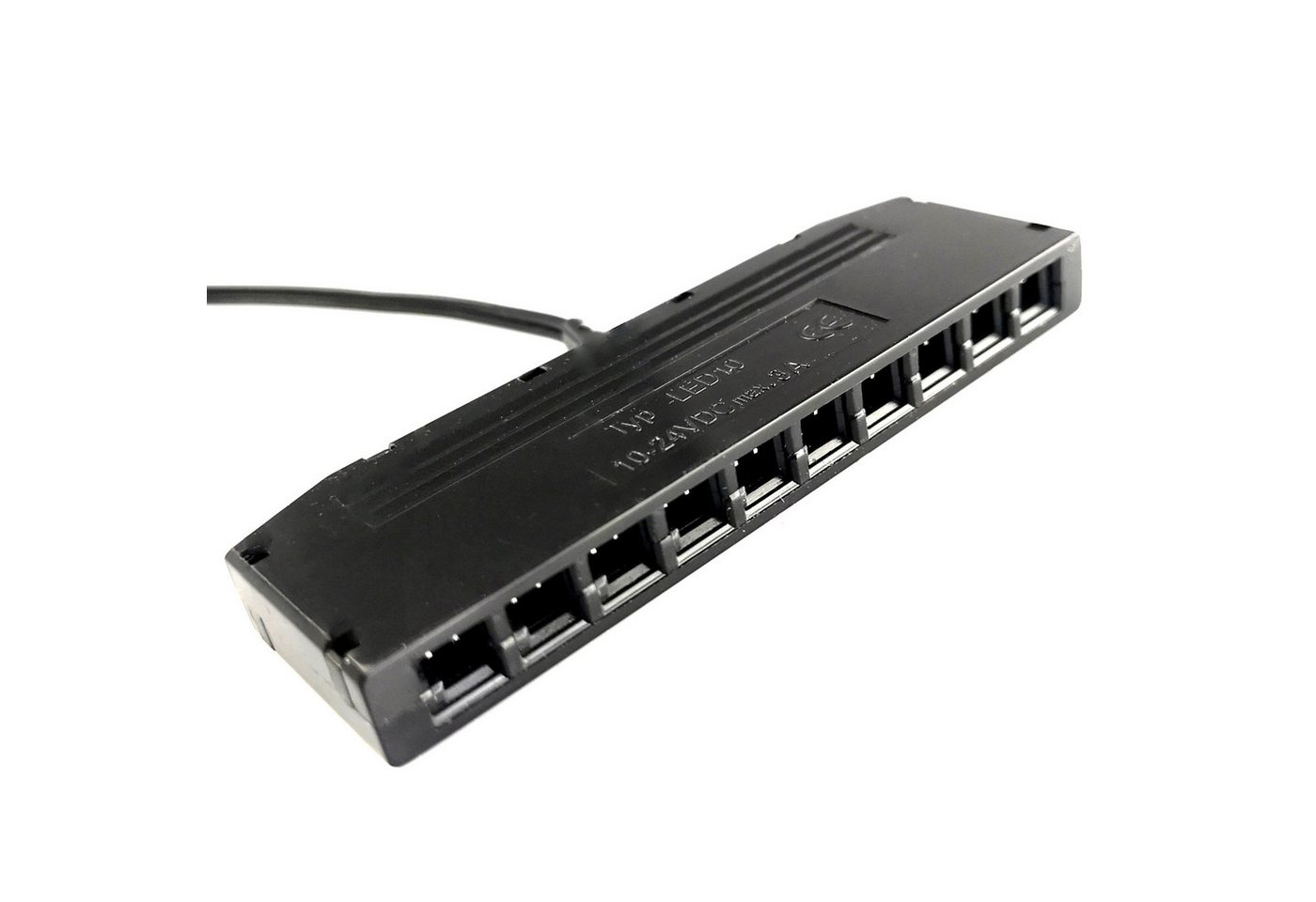 kalb 10fach Adapter LED Mini schwarz, 10cm Anschlußkabel Stromkabel Bild 5