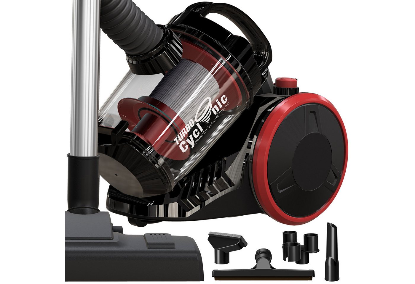 TurboTronic by Z-Line Stielstaubsauger 700 W Staubsauger ohne Beutel, 19 kPa, HEPA Filter, 2,5 l Behälter, 700 W, beutellos, Beutellos, Zyklon Technologie, Kabelaufwicklung und Teleskoprohr Bild 4