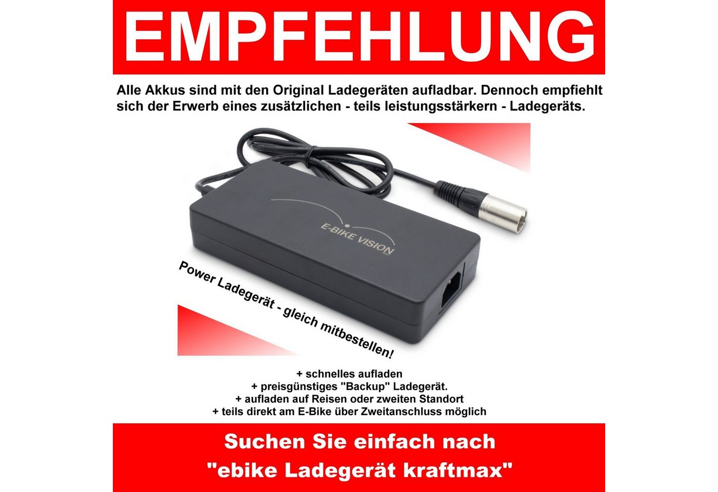 kraftmax E-Bike Vision Power Pack Akku für Yamaha PW 36V 20,7Ah 745WH UR Akku E-Bike Vision Power Pack Akku für Yamaha PW 36V / 20,7Ah / 745Wh – UR 20700 mAh (36V V), kompatibel mit Yamaha PW-Systemen