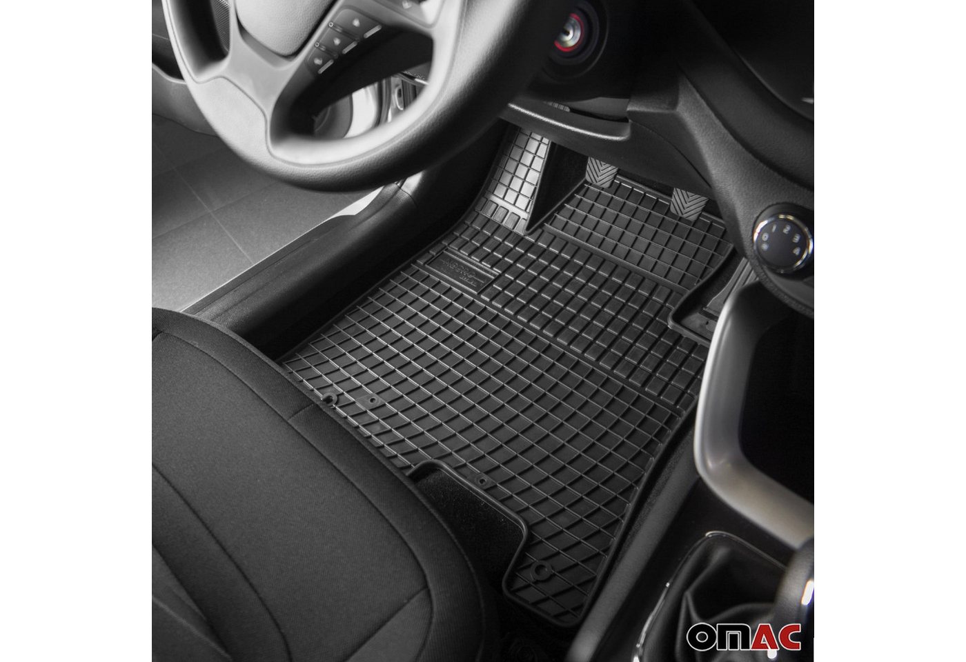 OMAC Auto-Fußmatten für Hyundai Tucson 2015-2020 Gummimatten Schwarz 4 tlg (4 St), für Hyundai Tucson 2015-2020 Hyundai Tucson 2015-2020, Antirutsch,Wasserfest,Einfache Installation