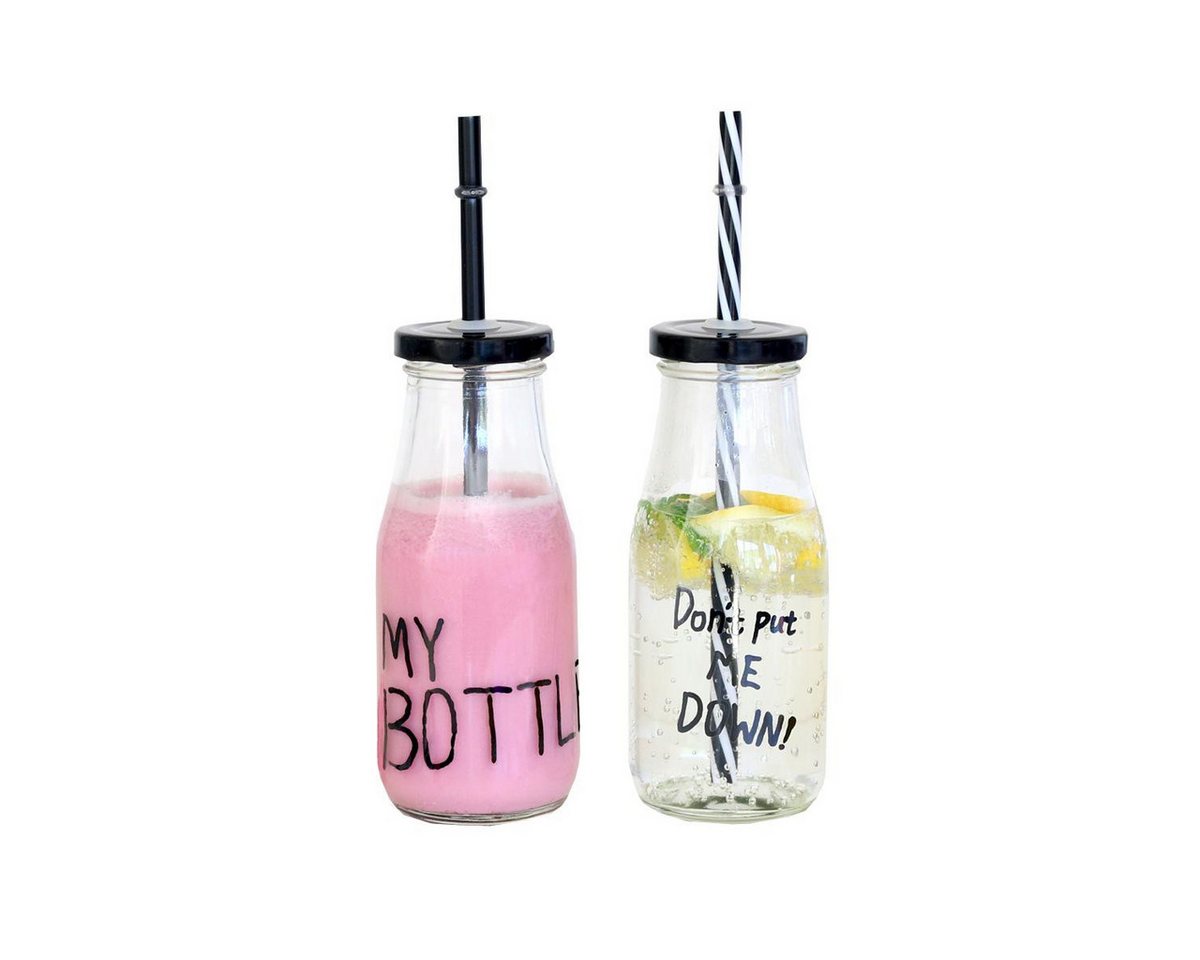 Z-One Trinkflasche 440s Glas Trinkflaschen 2er Set, MY BOTTLE... Bild 3