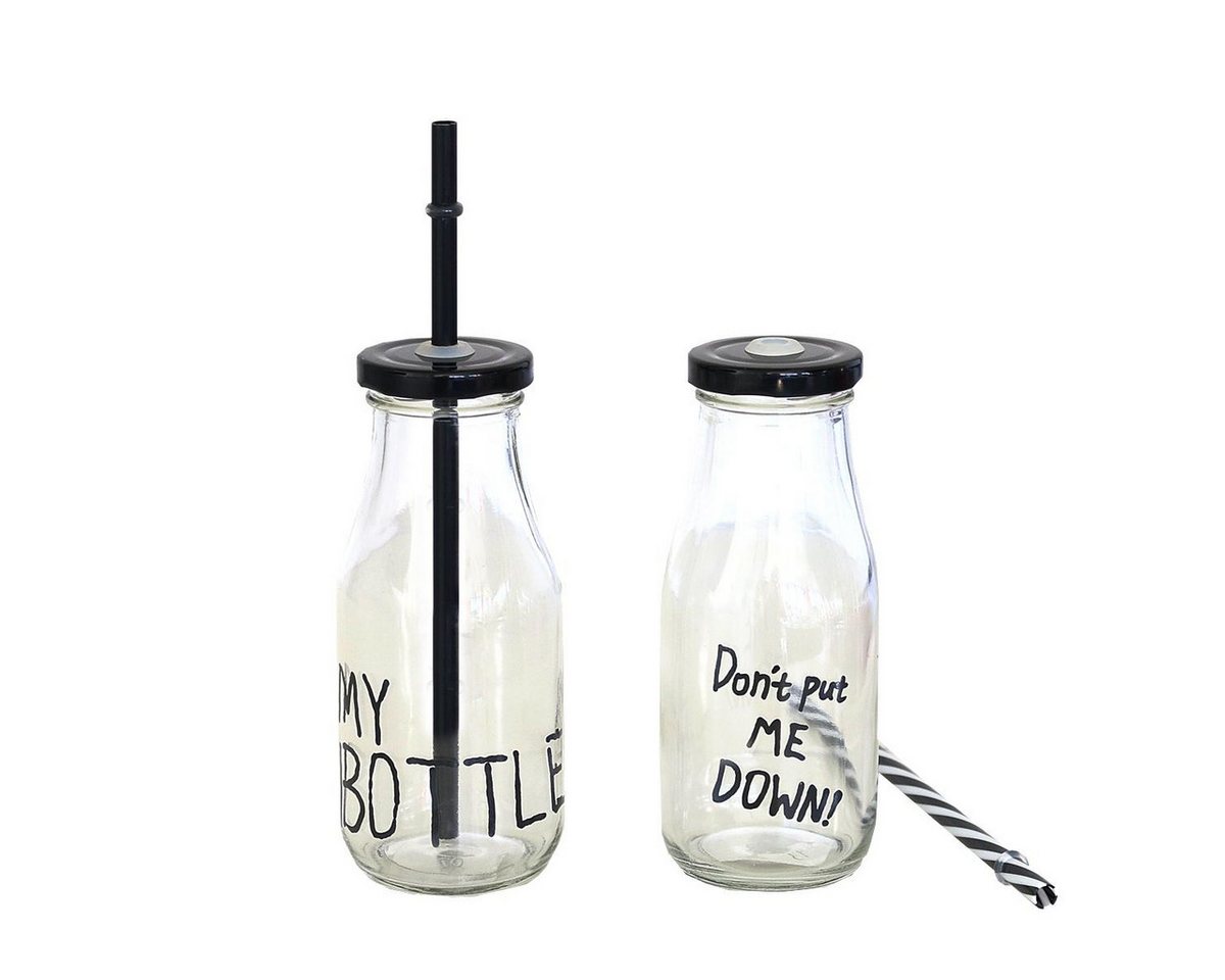 Z-One Trinkflasche 440s Glas Trinkflaschen 2er Set, MY BOTTLE... Bild 4