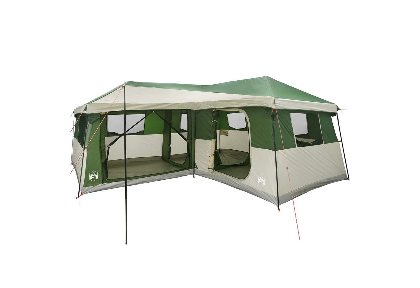 vidaXL Kuppelzelt Familienzelt mit Regenfly wasserdicht 14 Personen Grün, (1 tlg) Bild 2