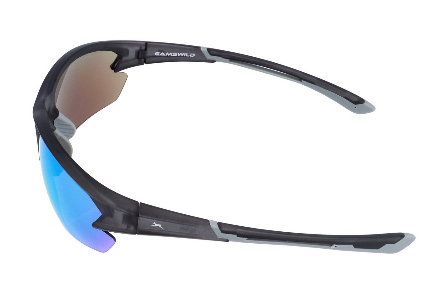Gamswild Sportbrille UV400 Sonnenbrille Skibrille Fahrradbrille Halbrahmenbrille Damen, Herren Modell WS6030 6028 in, blau, rot-orange, violett Bild 2
