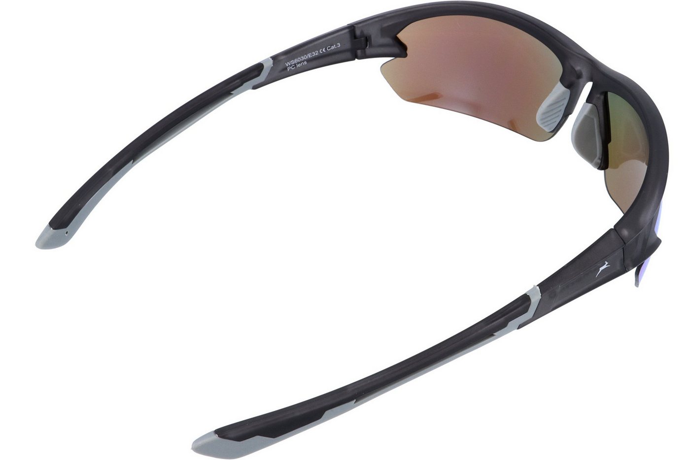 Gamswild Sportbrille UV400 Sonnenbrille Skibrille Fahrradbrille Halbrahmenbrille Damen, Herren Modell WS6030 6028 in, blau, rot-orange, violett Bild 5