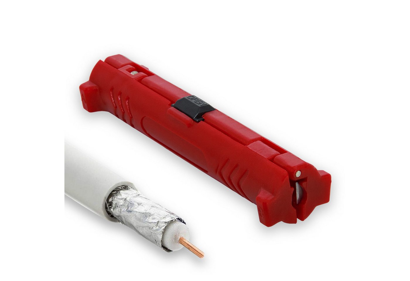 PremiumX 50m BASIC Koaxialkabel 135dB 4-fach SAT Kabel Montage Set SAT-Kabel Bild 2