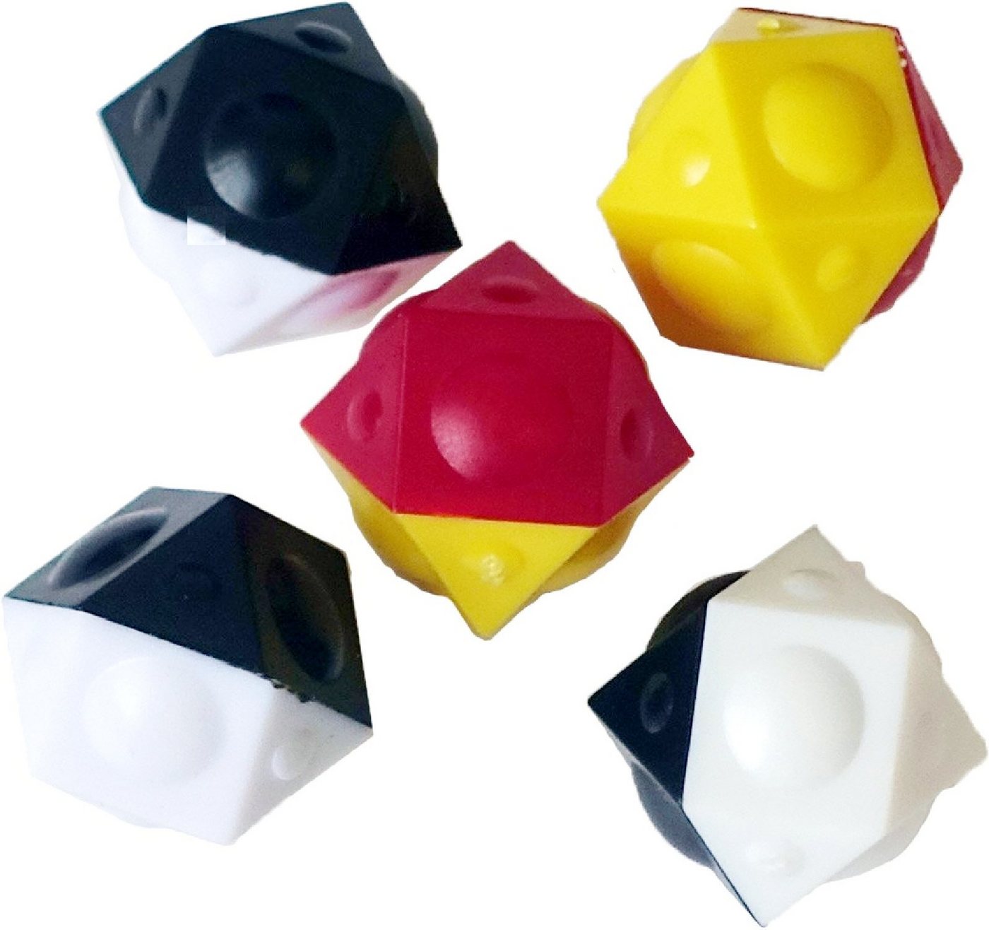 Tipp-Kick Tischfußballspiel Fünf Bälle (3 x s/w und 2 x g/r) Ersatzbälle 5 Fußbälle Ersatz Bild 4