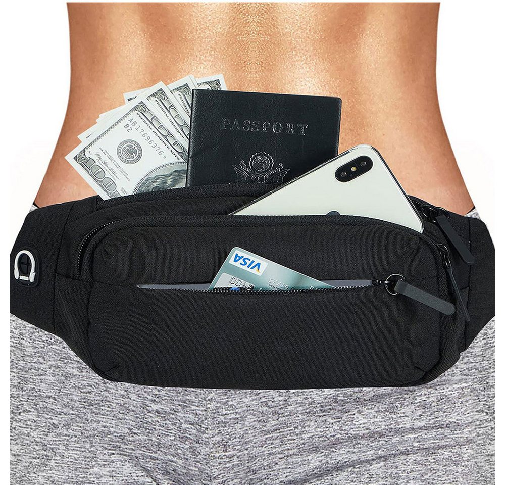 Coonoor Laufgürtel Laufgürtel für Handy, Sportgürtel Lauftasche.Ultraleichte Hüfttasche für Joggen, Fitness, Damen und Herren Bild 2