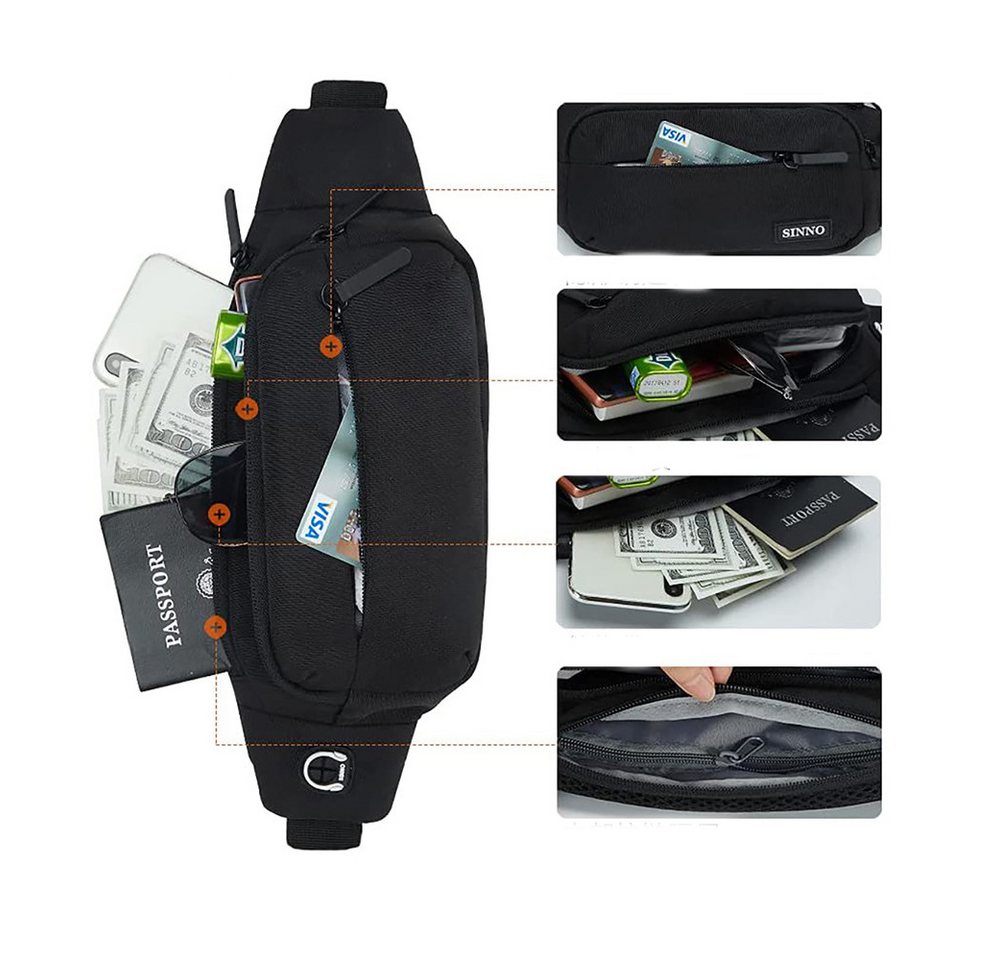 Coonoor Laufgürtel Laufgürtel für Handy, Sportgürtel Lauftasche.Ultraleichte Hüfttasche für Joggen, Fitness, Damen und Herren Bild 5