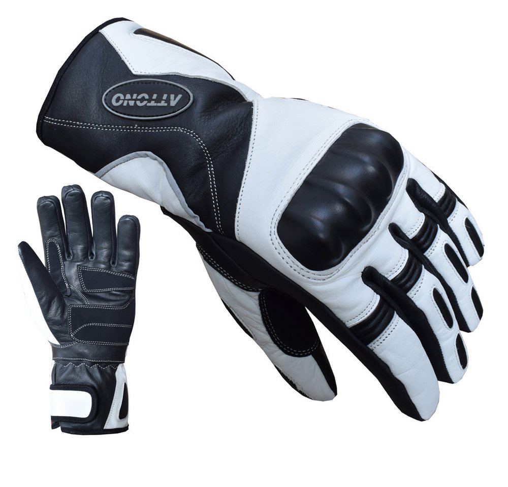 ATTONO Skihandschuhe Racing Leder-Skihandschuhe Wasserdicht mit Protektoren