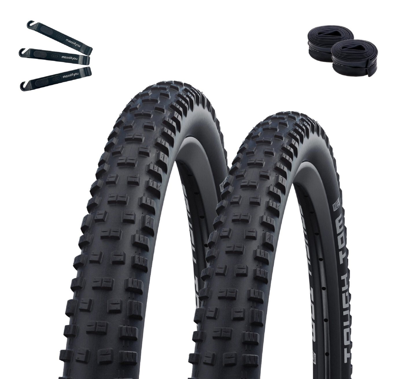 maxxi4you Fahrradreifen 2 x Schwalbe Tough Tom 29 x 2,35 (60-622) Schwarz + 2 x SV19 inkl. RH Bild 2