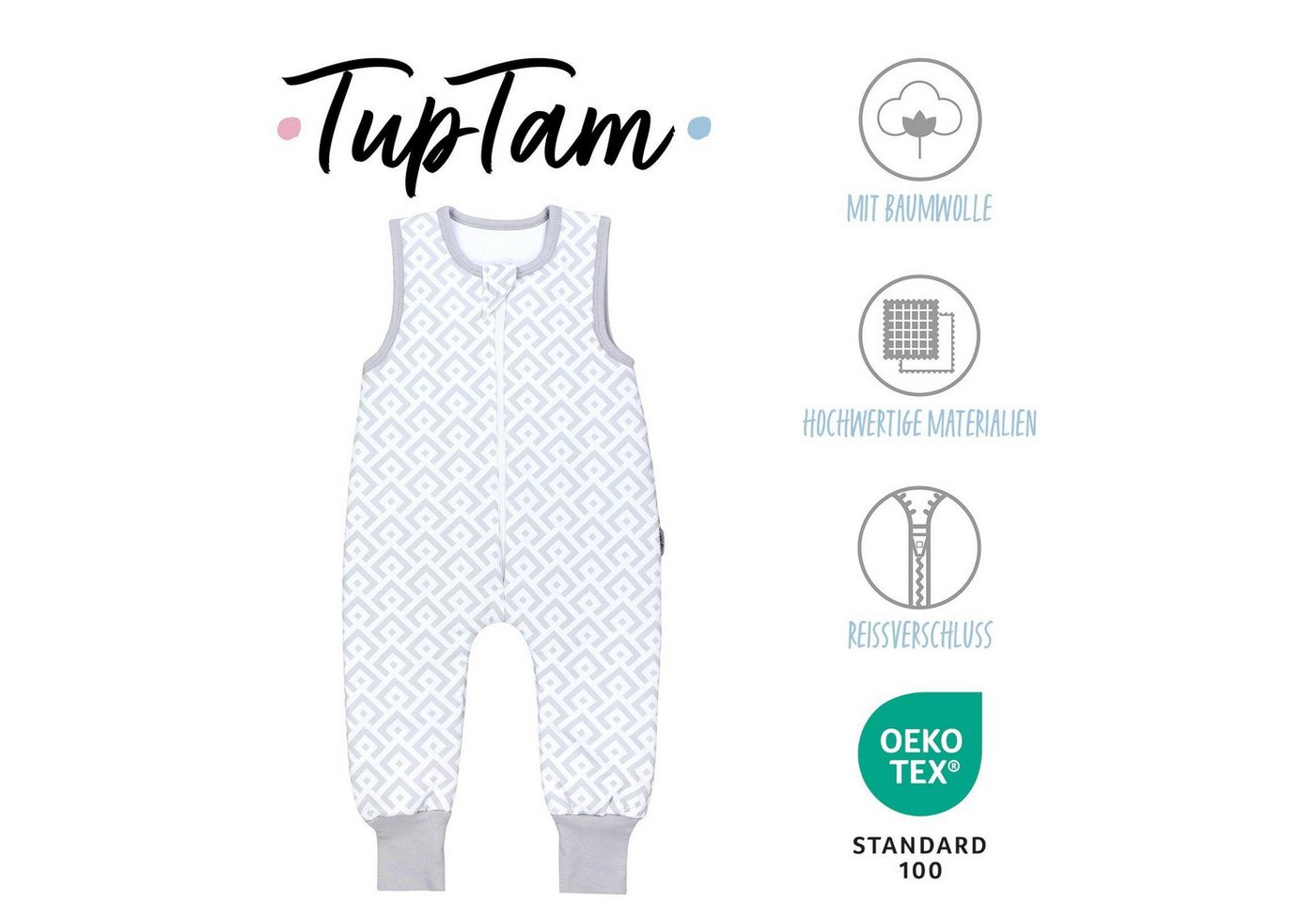 TupTam Babyschlafsack Schlafsack mit Beinen ohne Ärmel 2.5 TOG Ganzjahr Bild 4