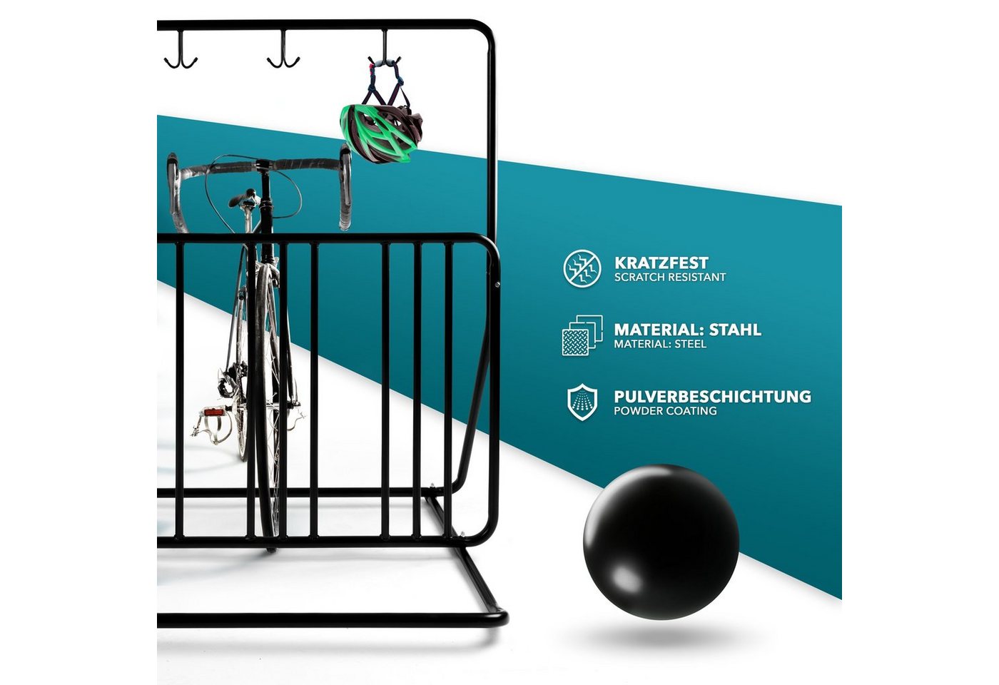 Kubus Fahrradständer Jannik, 3 Doppelhaken Bild 2