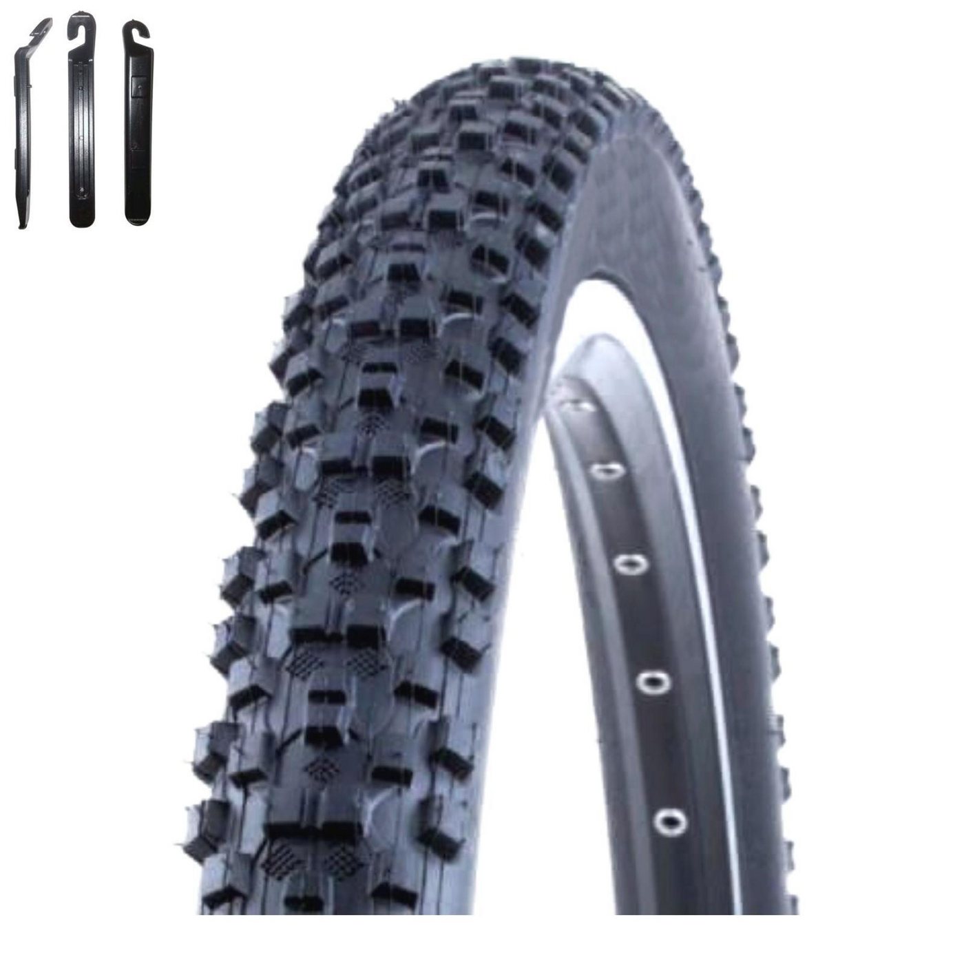 maxxi4you Fahrradreifen 1 x Kenda K-1027 MTB Fahrradmantel 26 x 2,10 (54-559) Schwarz inkl. RH
