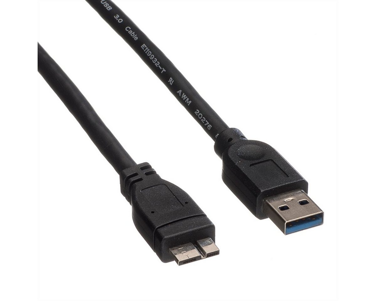 ROLINE USB 3.2 Gen 1 Kabel, A ST - Micro B ST USB-Kabel, USB 3 Typ A Männlich (Stecker), USB 3 Typ Micro B Männlich (Stecker) (15.0 cm) Bild 3