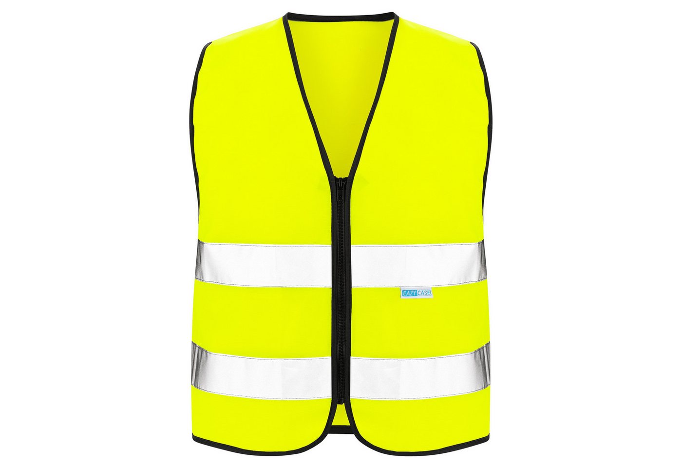 EAZY CASE Warnweste Kinder Warnweste Reißverschluss Warnweste für Kinder, Leucht Weste reflektierend Neon, Größe XS Gelb Bild 5