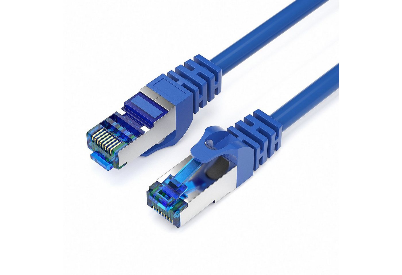 JAMEGA CAT 7 Patchkabel Ethernet RJ45 Netzwerkkabel Rohkabel LAN Kabel LAN-Kabel, CAT.7, RJ-45 Stecker (Ethernet) (25 cm) Bild 2