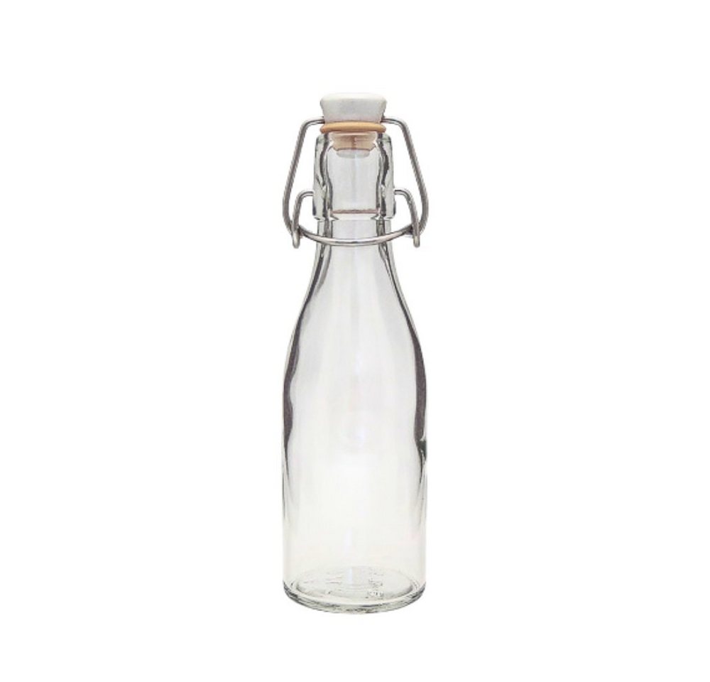 mikken Trinkflasche Set Bügelflaschen 200 ml Glasflaschen mit Bügelverschluss + Etiketten Bild 2
