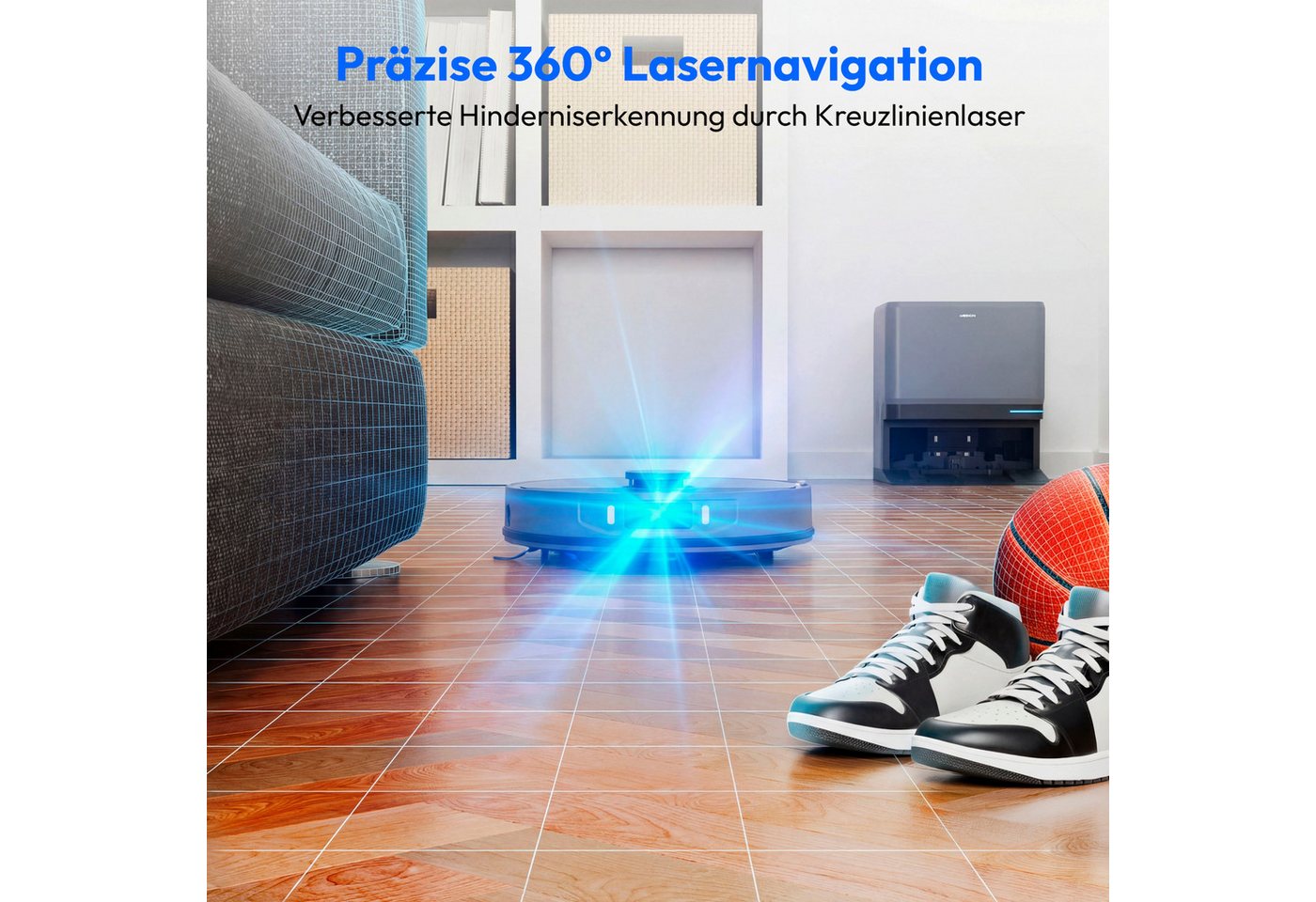 Medion® Saugroboter Saugroboter MEDION X55 SW+ Pro (MD12555), beutellos, X55 SW+ PRO Bild 5