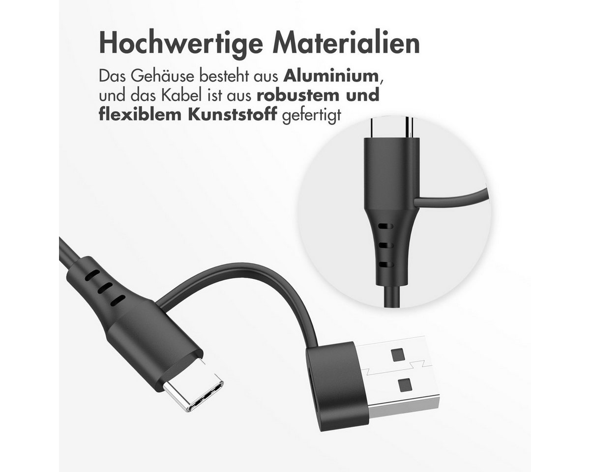 imoshion imoshion Ladekabel für die Samsung Galaxy Watch USB-C und USB-A - 2 Me Smartwatch-Ladekabel Bild 2