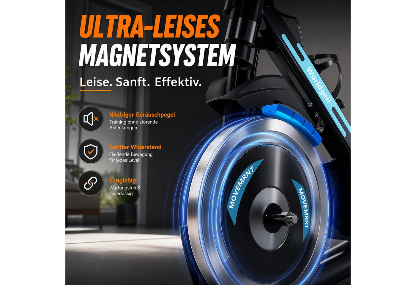 Ledklang Heimtrainer fahrrad bildschirm 150kg Belastbarkeit LCD-Display einstellbarer (1-tlg), verstellbarem Sitz und Tablet-Halterung leises Cardio-Training Zuhause