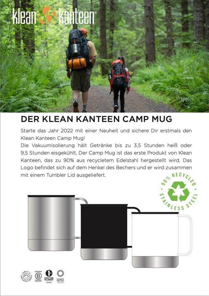 Klean Kanteen Trinkflasche Kanteen®Camp Mug-BK Schwarz isolierte Edelstahltasse Bild 2