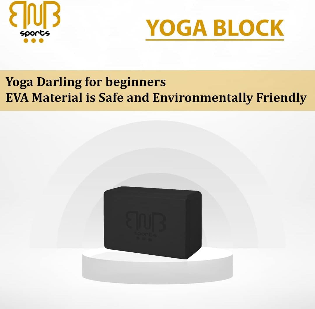 BNB SPORTS Yogablock 2er Pack Premium Yoga Blöcke Stabile Sportmatte, rutschfest Bild 3