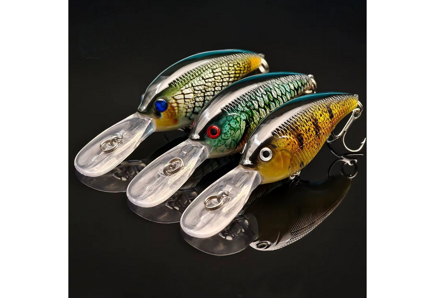BernhStein Kunstköder Wobbler Set 3 tlg. mit Box 8,8 cm, 11g für Hecht u. Zander, (3-St) Bild 4