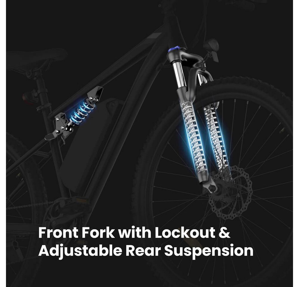 Touroll E-Bike Trekkingrad U3 Pro, 7 Gang, Heckmotor, 720 Wh, Shimano 7-Gang, StVZO-Beleuchtung, herausnehmbarer Akku Bild 5
