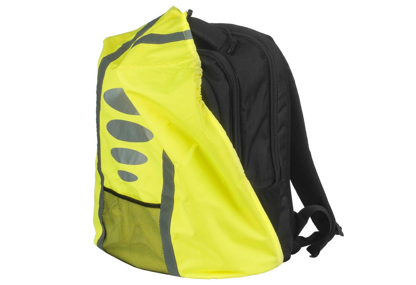EAZY CASE Rucksack-Regenschutz Reflektor-Überzug Schutzhülle Uni, Regenschutzhülle Tasche Reflektorstreifen Überzug Regenhülle Gelb