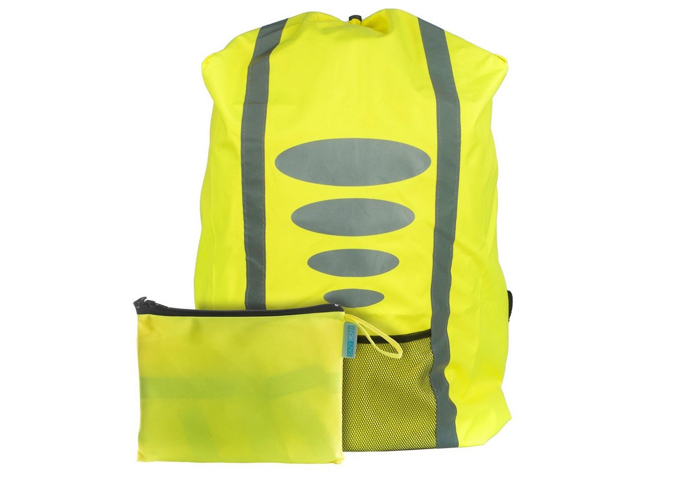 EAZY CASE Rucksack-Regenschutz Reflektor-Überzug Schutzhülle Uni, Regenschutzhülle Tasche Reflektorstreifen Überzug Regenhülle Gelb Bild 5