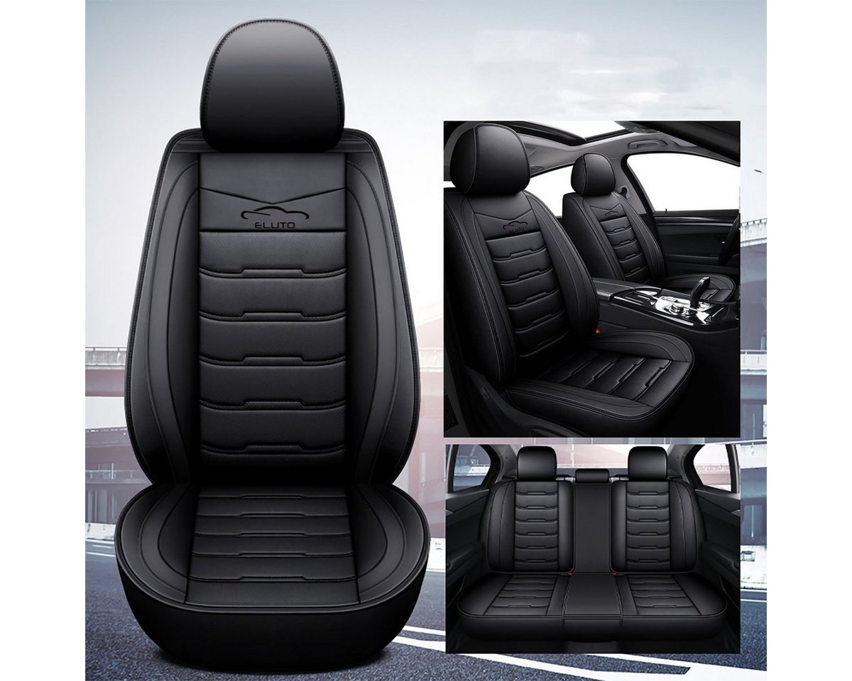 ELUTO Autositzbezug, 5 Sitz Universal Autositzbezüge Vordersitze und Rücksitz Komplettset Bild 3