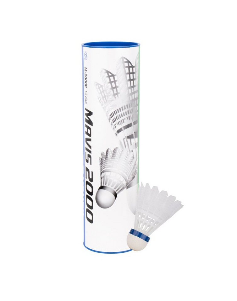Yonex Badmintonball Mavis 2000 Nylon Dose weiss 6er, Geschwindigkeit: mittel Bild 2