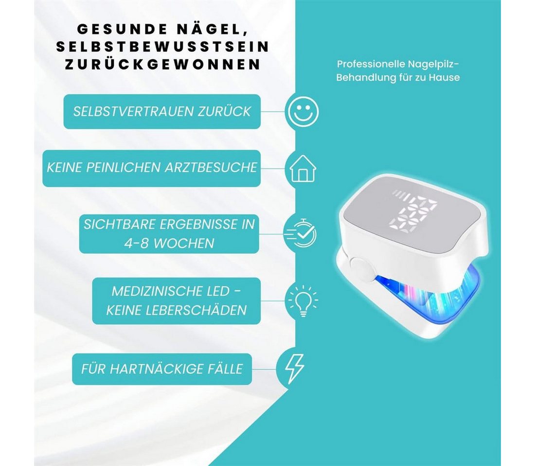 FELIXLEO Lichthärtungsgerät Laser Nagelpilzgerät UV Therapie gegen Nagelpilz kabellos, 1-tlg. Bild 5