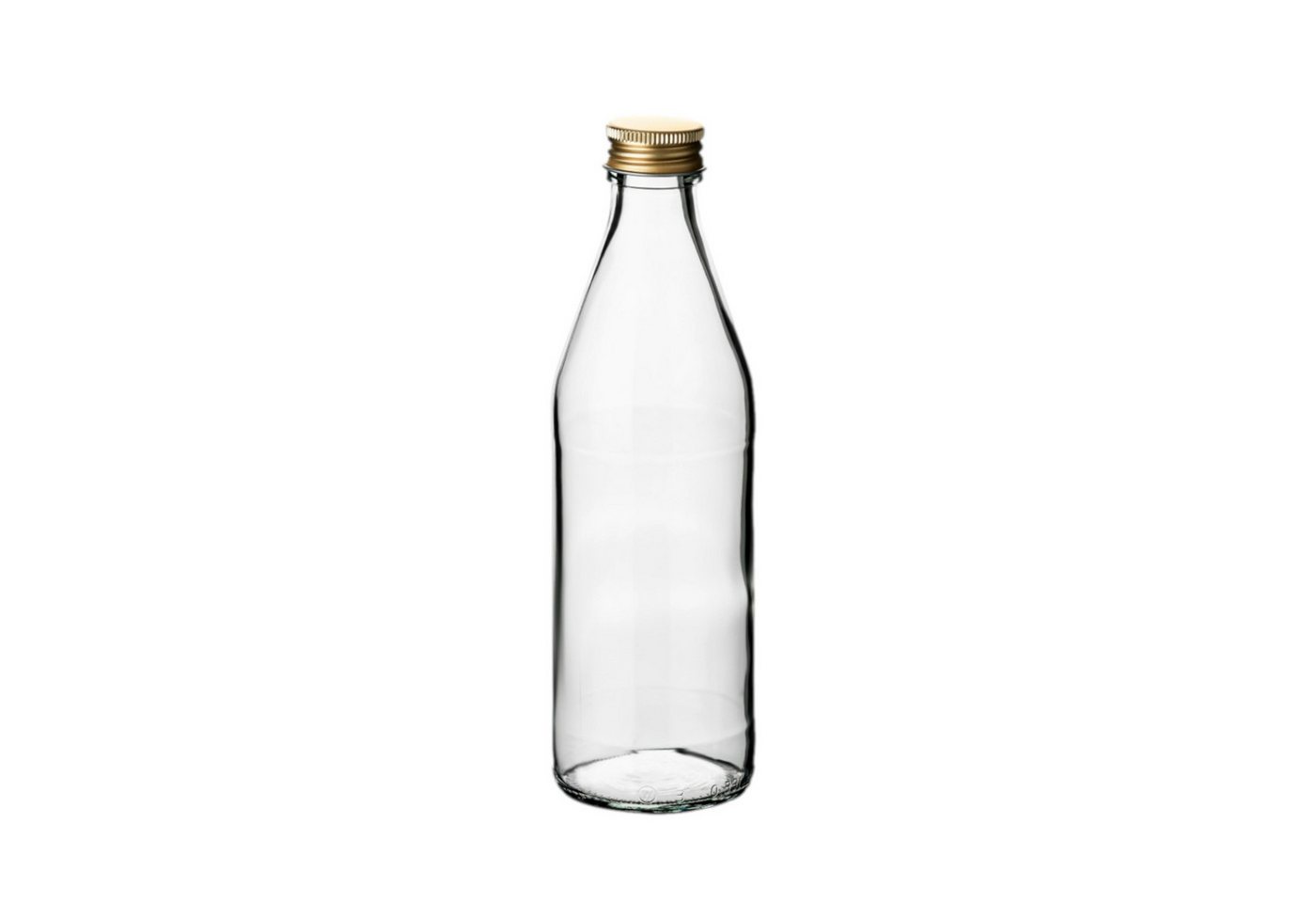 gouveo Trinkflasche Glasflasche Retro 330 ml mit Schraubverschluss zum Befüllen, 24 Stück, goldfarben Bild 3
