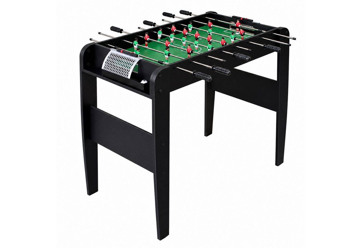 relaxdays Kickertisch mit 3 Bällen (4-tlg), schwarz Bild 3