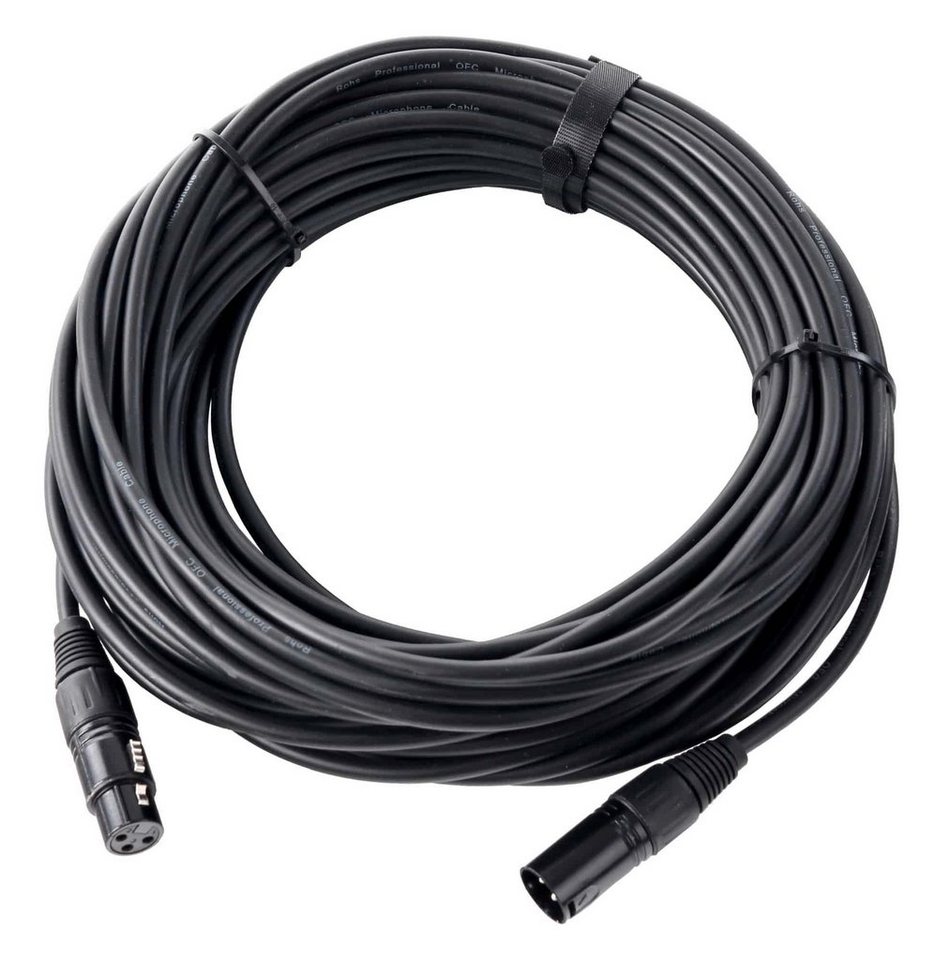 Pronomic XFXM-20 Mikrofonkabel XLR 20m Schwarz Audio-Kabel, XLR, XLR (2000 cm), Stecker handgelötet, säure- und ölfest Bild 2