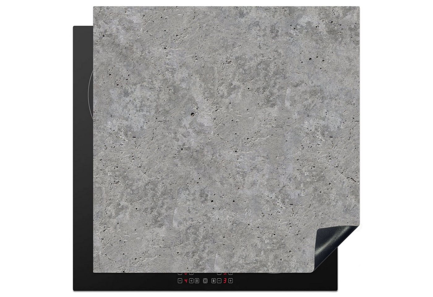 MuchoWow Herd-Abdeckplatte Beton - Schiefer - Grau - Betonoptik/print, Vinyl, (1 tlg), Küche Herdabdeckung Ceranfeld Induktionsfeld Vinyl, 60x60 cm Bild 2