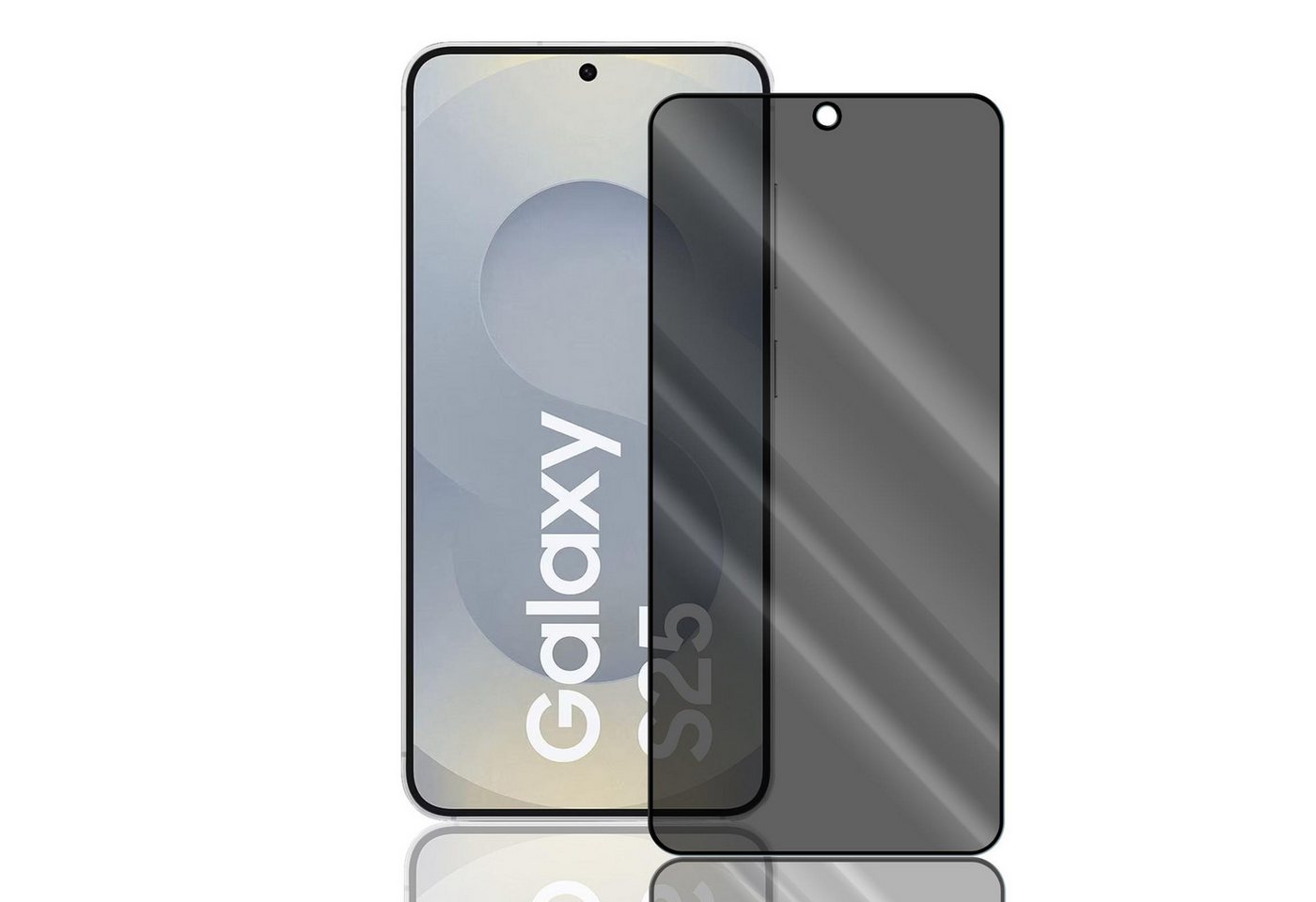 Numerva Schutzfolie Panzer Folie Echt Glas Folie für Samsung Galaxy S25, (1x Schutzfolie 2x Reinigungstücher), Anti Spy Schutzfolie Blickschutz Glasfolie Sichtschutzfolie Bild 5