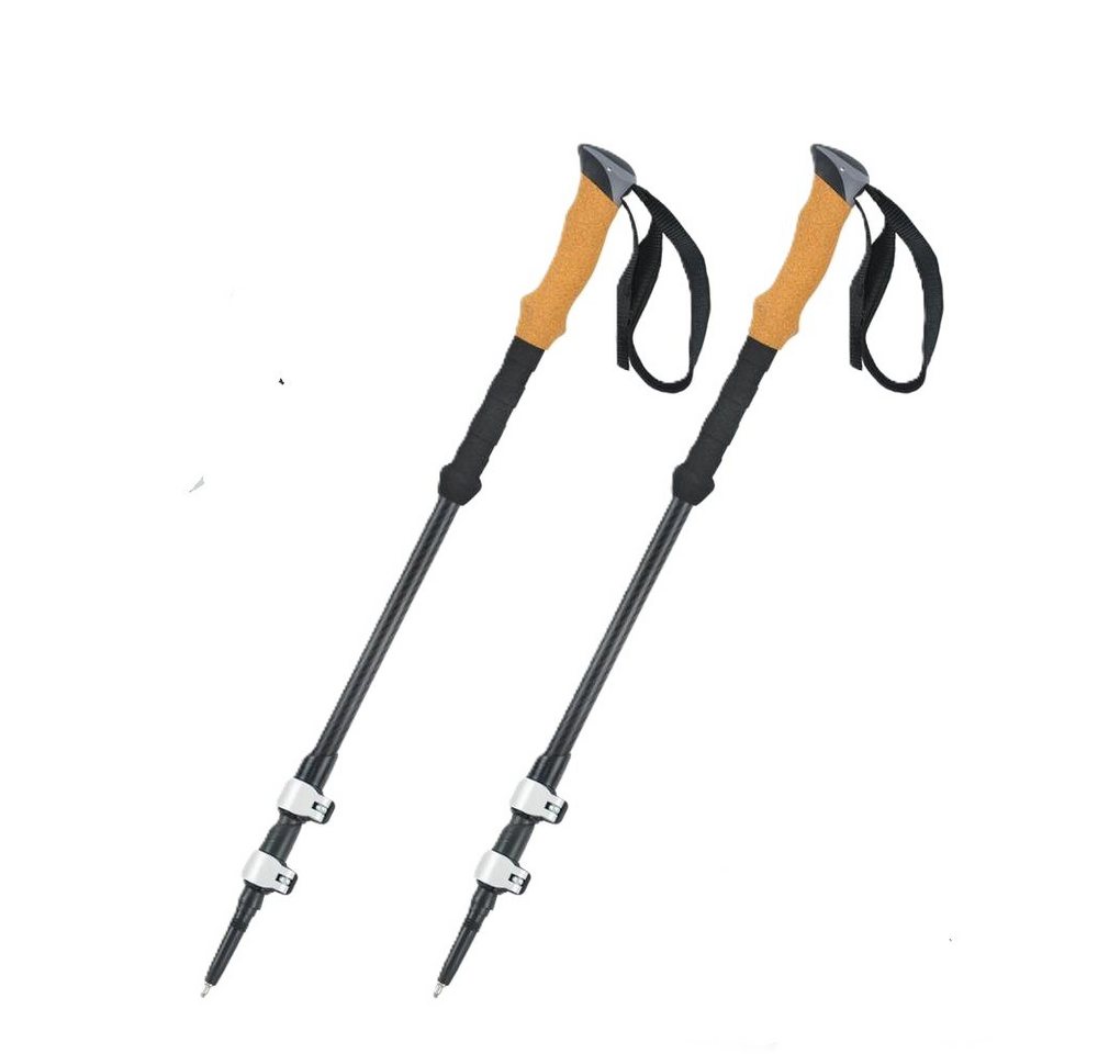 cwonlineshop Nordic-Walking-Stöcke 2 Stk Wanderstöcke Antischock Teleskop Premium Qualität (Set, 1 St., mit Transporttasche), Verstellbare Länge,Ultraleicht und widerstandsfähig Bild 5