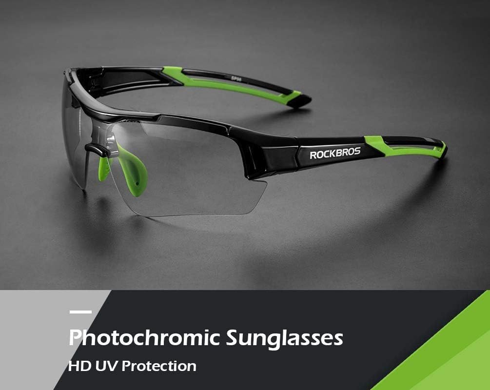 ROCKBROS Fahrradbrille Photochrome Rad-Sonnenbrille Halbrahmen UV-Schutz ultraleicht Bild 3
