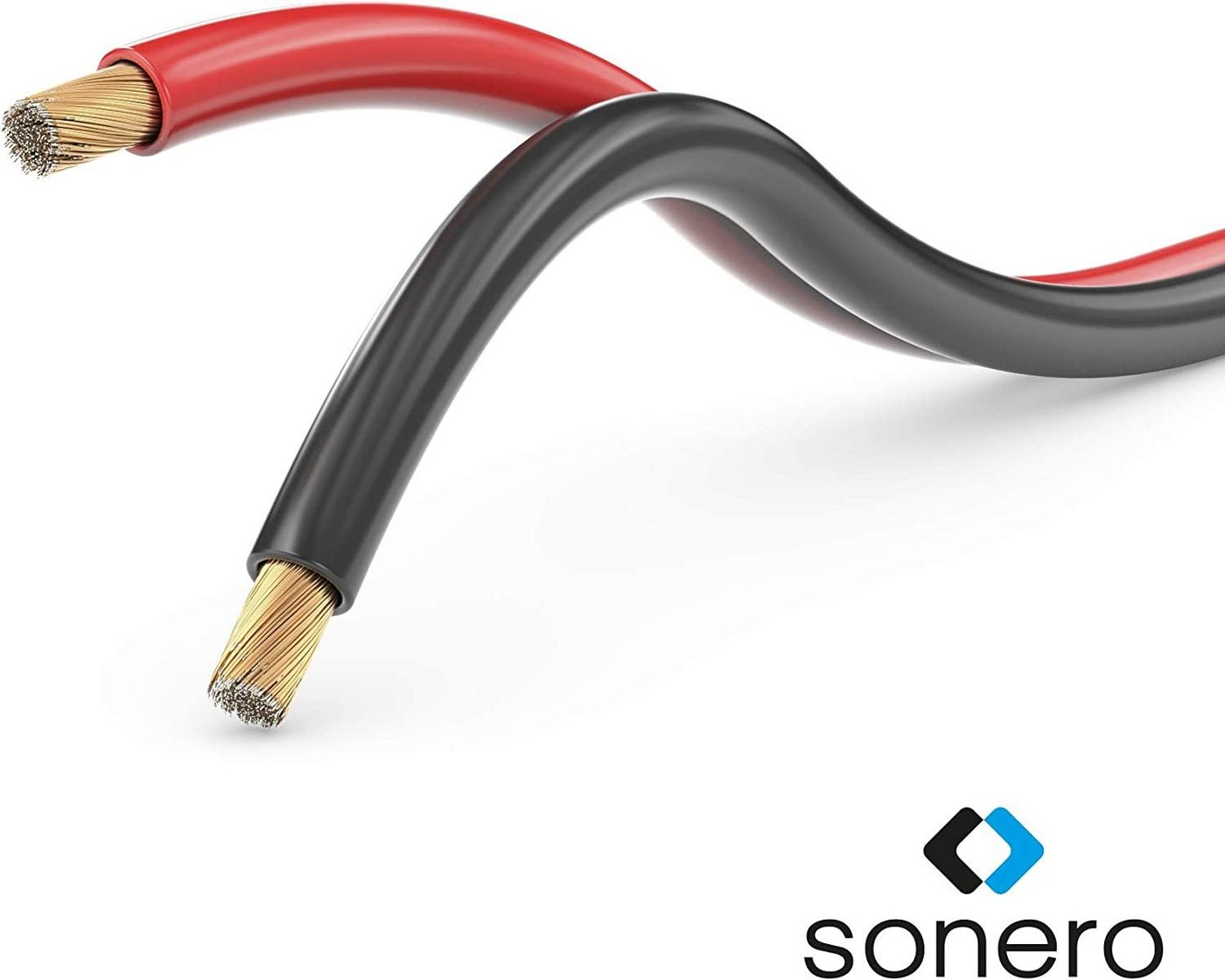 sonero sonero Lautsprecherkabel 2x4,0mm², CCA 30,0m, rot/schwarz Audio-Kabel Bild 5