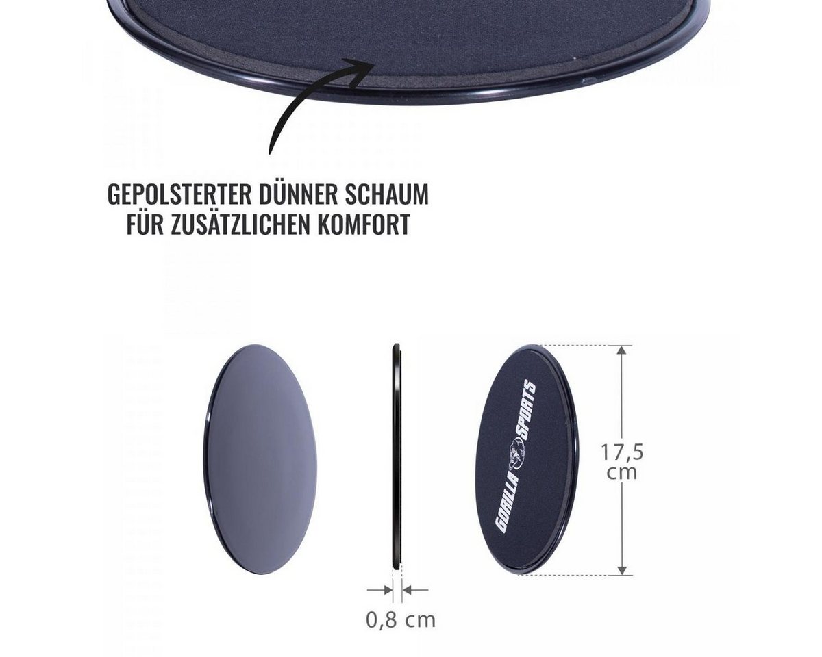 GORILLA SPORTS Bauchmuskelmaschine Slide Pad