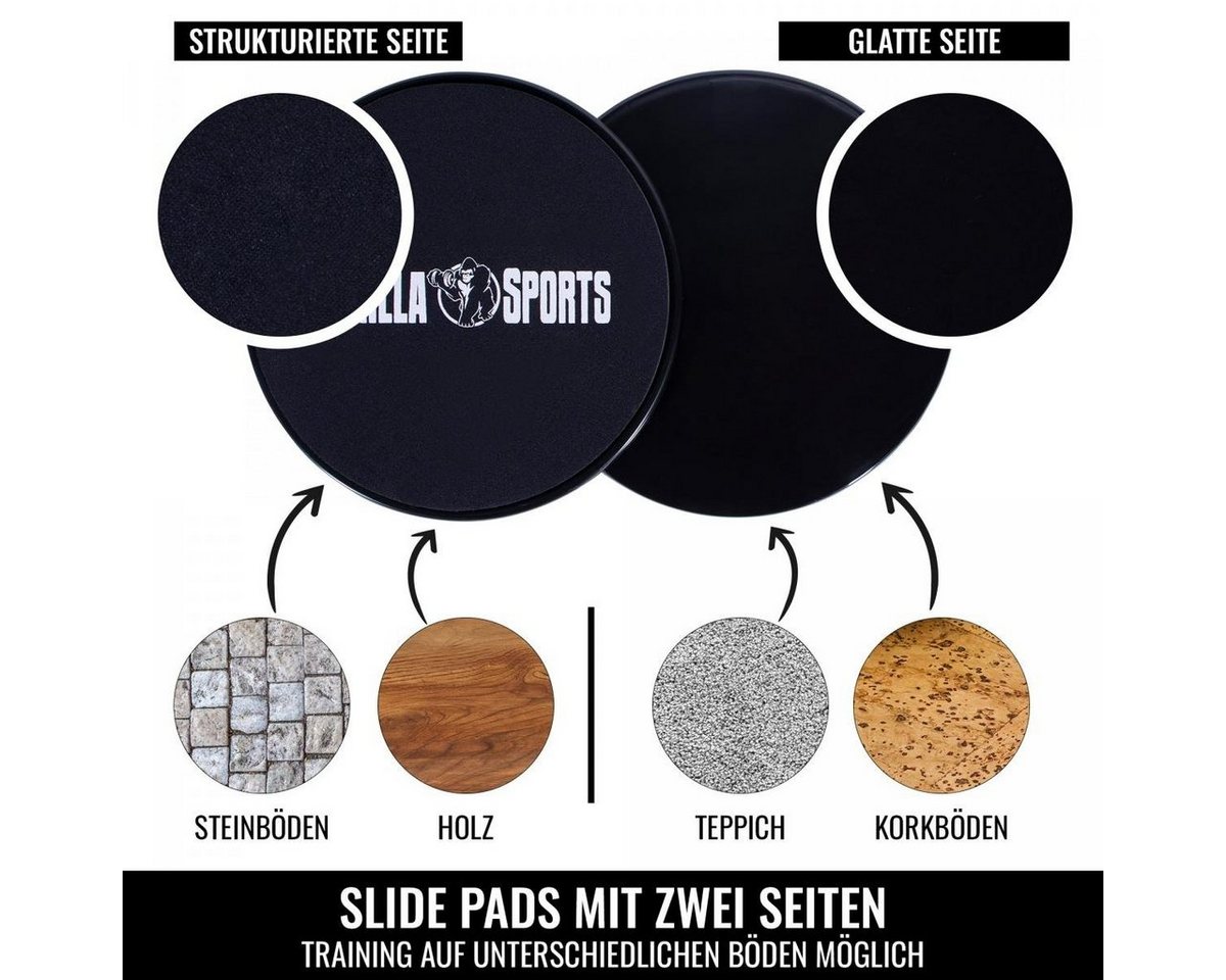 GORILLA SPORTS Bauchmuskelmaschine Slide Pad Bild 2